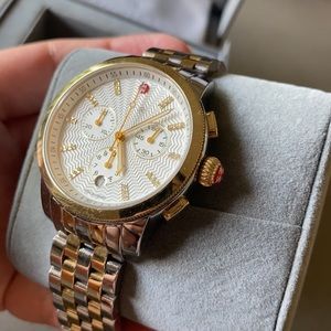 Michele gold/ silver dual tone watch